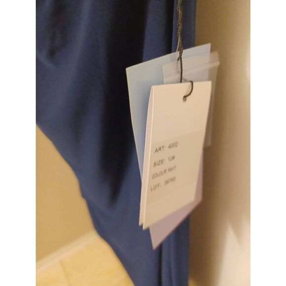 Alyce Paris Homecoming Gown Color Navy Blue Size 12 - Picture 4 of 7